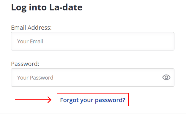 La Date login forgot password - restoring the access to account